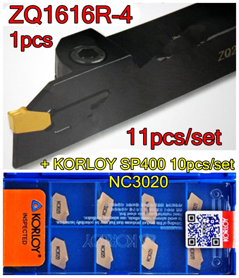 ZQ1616R-4 CNC   1pcs + KORLOY SP400 NC3020 CNC ī̵  10pcs = 11 / NC3020  ö  